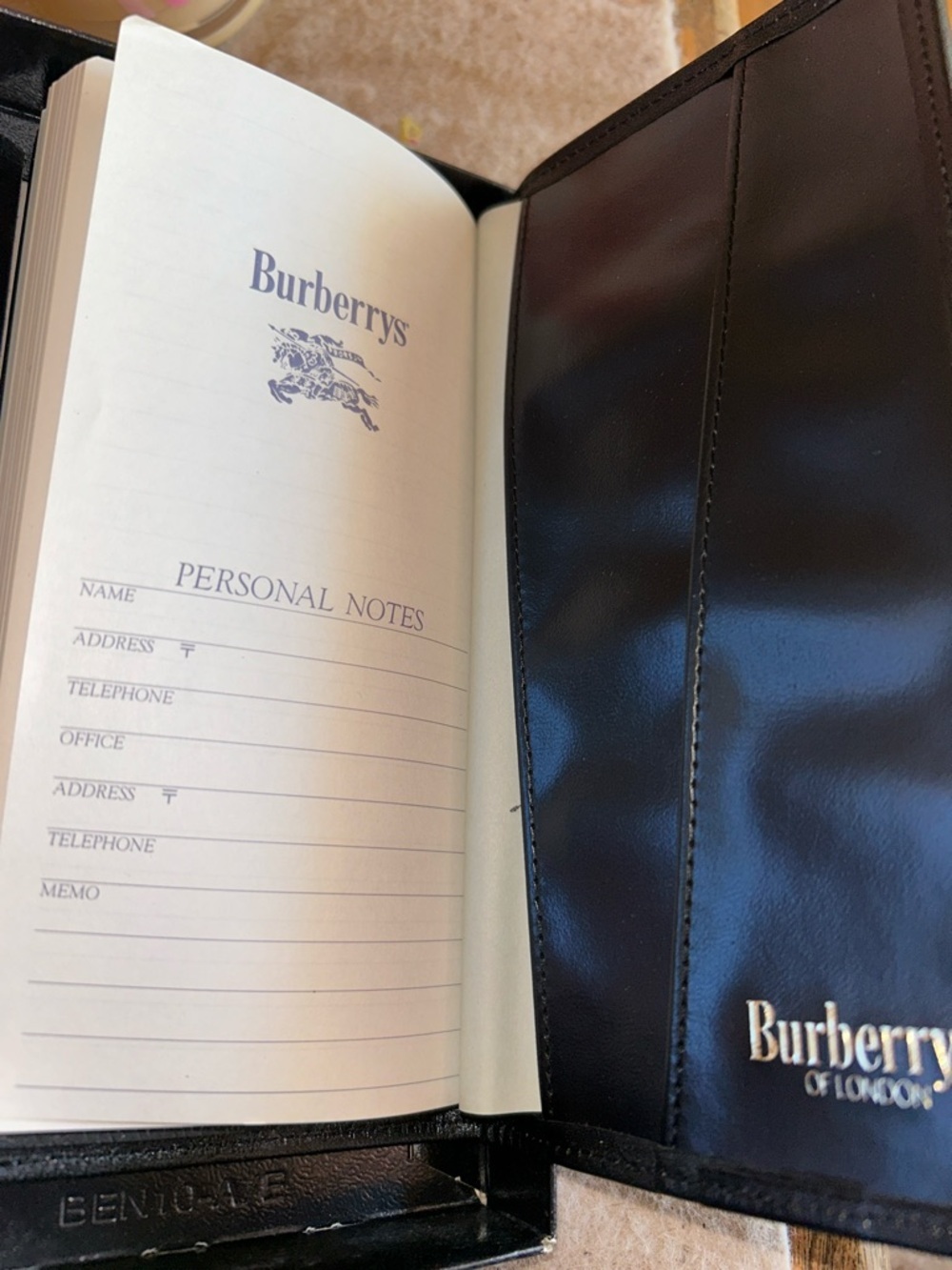 Full inclusion Burberrys Navy Logo Notepad and phone address book vintage - Picture 8 of 9